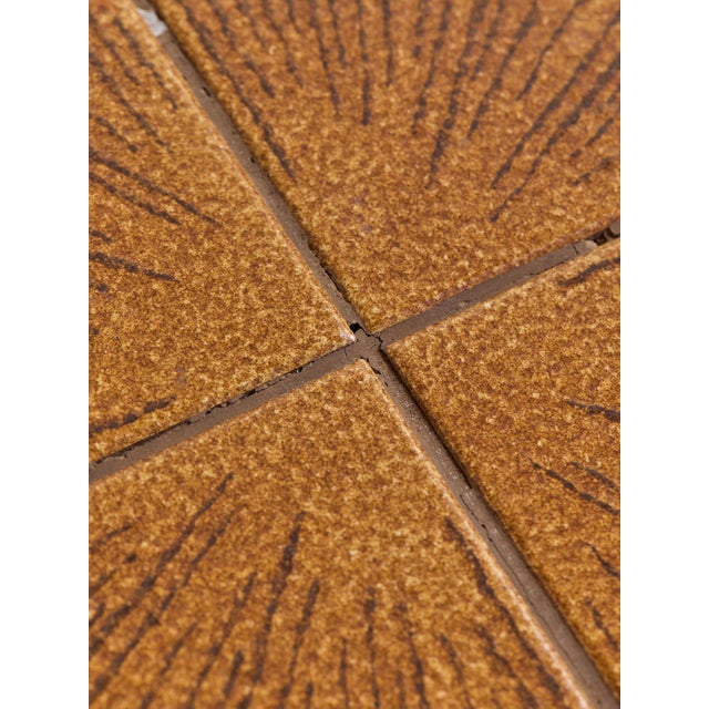 1960s The Danish Tile Top Low Side Table For Sale - Image 9 of 9