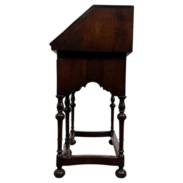 Early 20th Century English Jacobean Oak Bureau with Folding Supports For Sale - Image 11 of 14