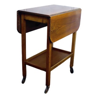 Mid-Century Modern Drop Leaf Trolley, 1950s For Sale