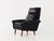 Danish Black Leather Armchair, 1970s For Sale - Image 3 of 18