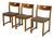 Set of 3 Vintage Danish Modern Dining Chairs in Beech With Textured Upholstery For Sale