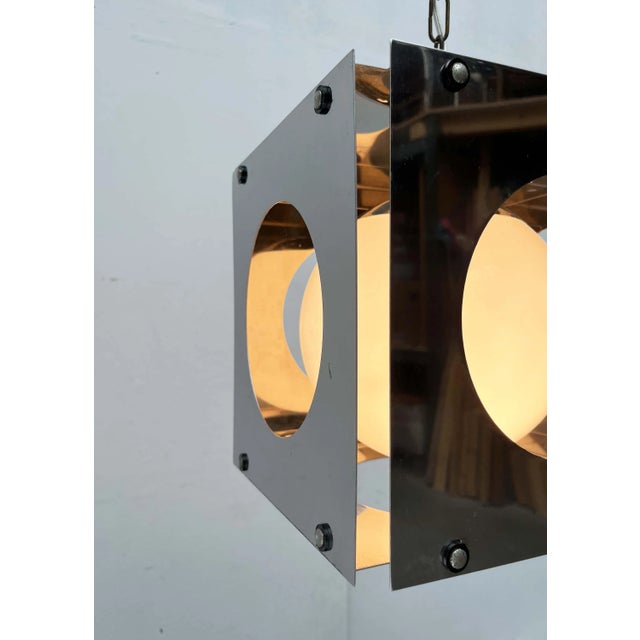 Mid-Century Modern Italian Space Age Cubo Metal and Glass Pendant Lamp from Tronconi, 1960s For Sale - Image 18 of 18