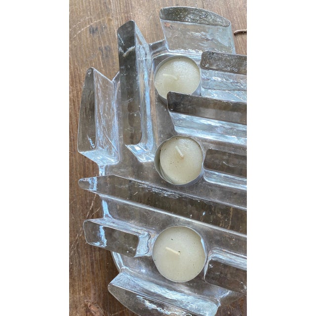 Candleholder in Thick Art Glass, Italy, 1970 For Sale - Image 6 of 11