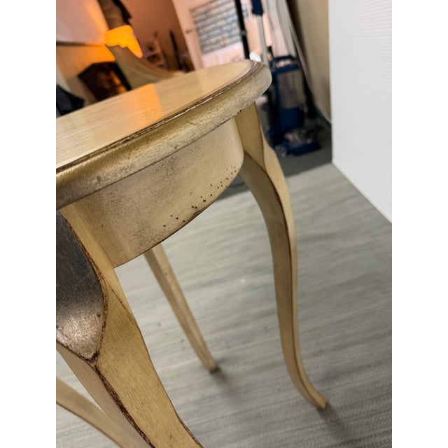 Wood Antique Florentine Style Round Accent Table For Sale - Image 7 of 12