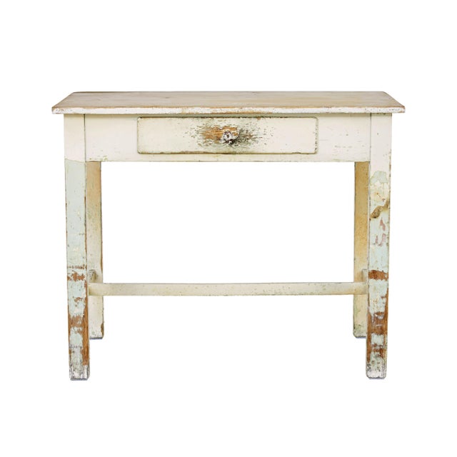 19th century painted pine side table circa 1890. Multi functional swedish pine occasional table. Many use's around the...