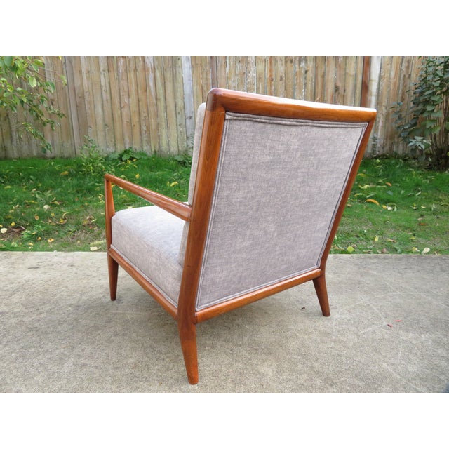 New Upholstery ~ t.h. Robsjohn-Gibbings Lounge Chair & Ottoman ~ Mid Century Modern For Sale - Image 16 of 17