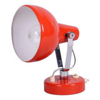 Mid-Century Czech Lacquered Metal Table Lamp attributed to Napako, 1960s For Sale