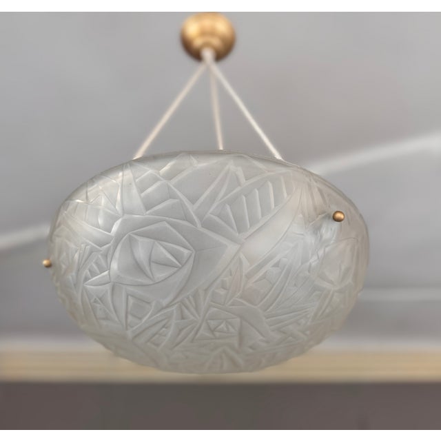 Art Deco Pendant Lights with Electrified Cords from Verrerie D'art Degué, 1930s, Set of 2 For Sale - Image 18 of 18