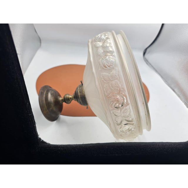 Vintage Art Deco Brass Ceiling Lamp, 1920s For Sale - Image 4 of 7