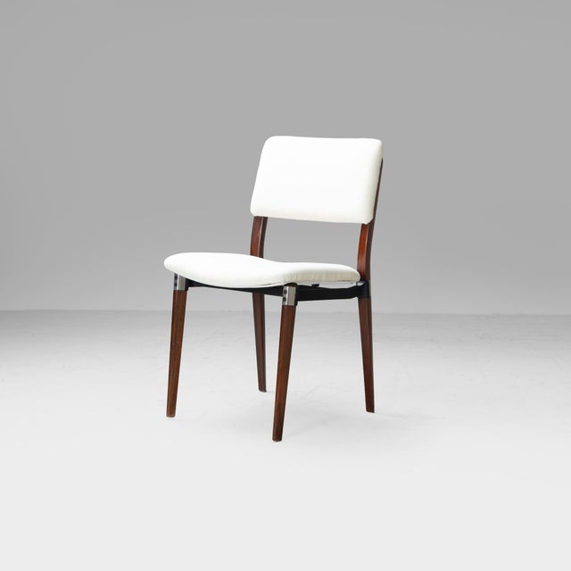 Model S82 Chairs in White Mohair by Eugenio Gerli for Tecno, 1960s, Set of 4, in Very Good conditions. Designed 1960 to...