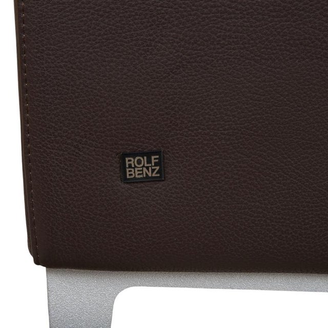 3300 Three-Seater Leather Brown Couch with Manual Function Headrest from Rolf Benz For Sale - Image 12 of 16
