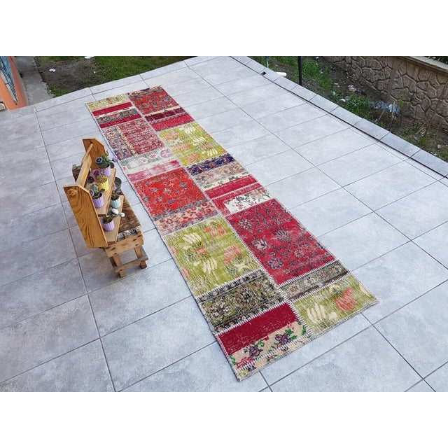 Bohemian Mid 20th Century Wool Runner For Sale - Image 9 of 10