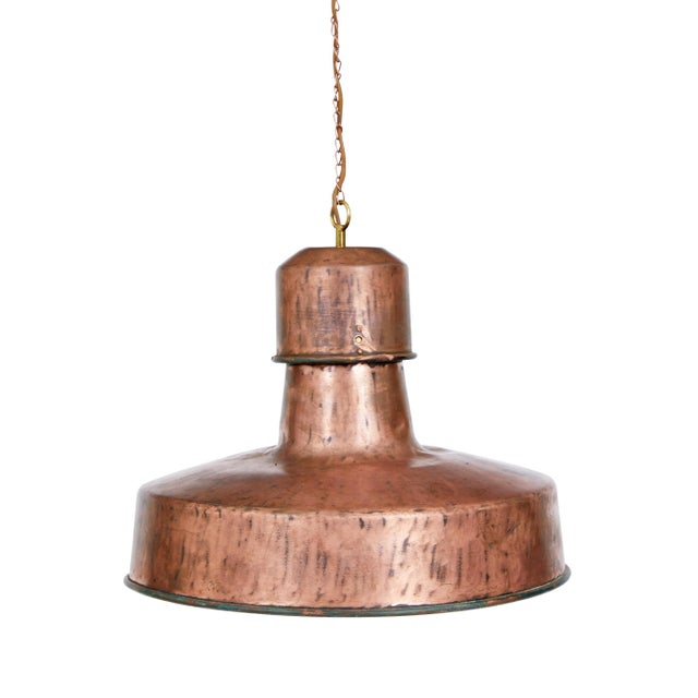 1920s Art Deco Industrial Copper Pendant, 1920 For Sale - Image 5 of 5