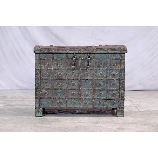 Antique Indian Iron And Brass Front Pitara Chest Chairish Welcome to indian pitara we are manufacturers and exporters of indian handicrafts from new delhi, india. chairish
