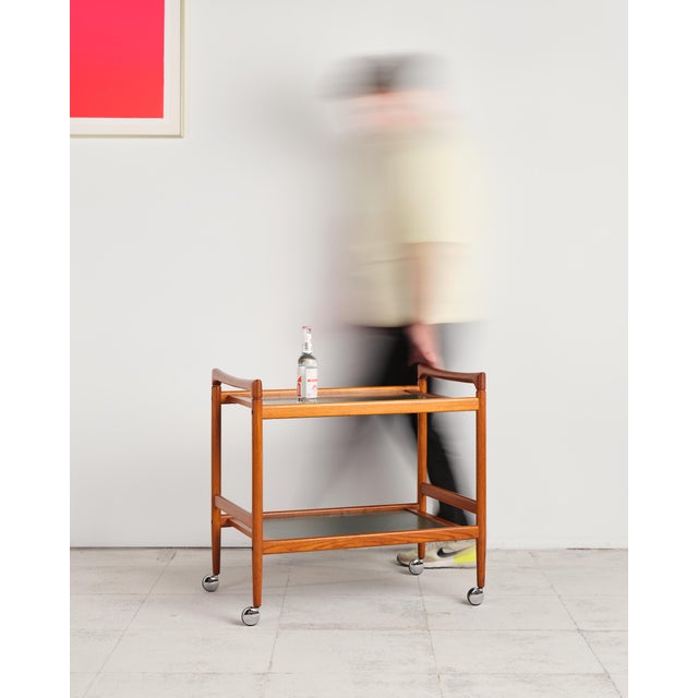1960s Mid-Century Teak Bar Cart from Dyrlund, 1960s For Sale - Image 5 of 18