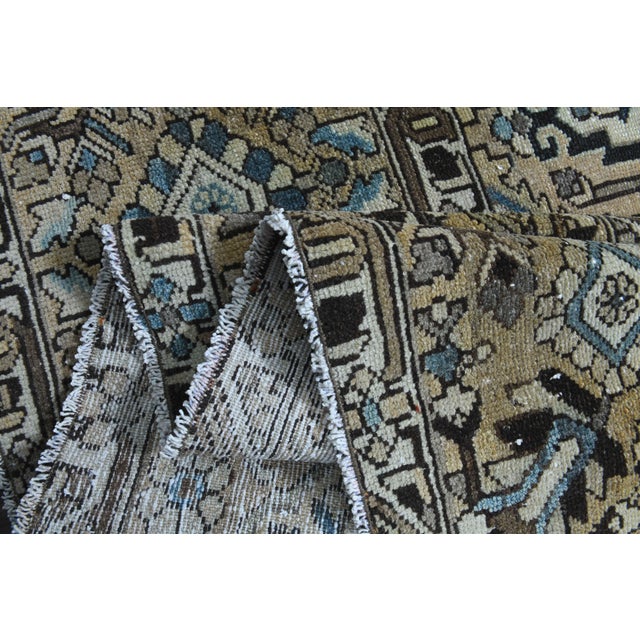 1970s Vintage Persian Handmade Wool Cotton Light Brown Area Rug For Sale - Image 11 of 11