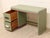 Vintage Mint Green Writing Desk With Wood-Tone Details For Sale In Los Angeles - Image 6 of 12