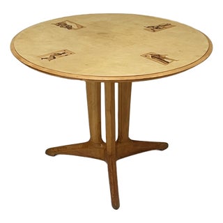 Round Card Table, 1950s For Sale