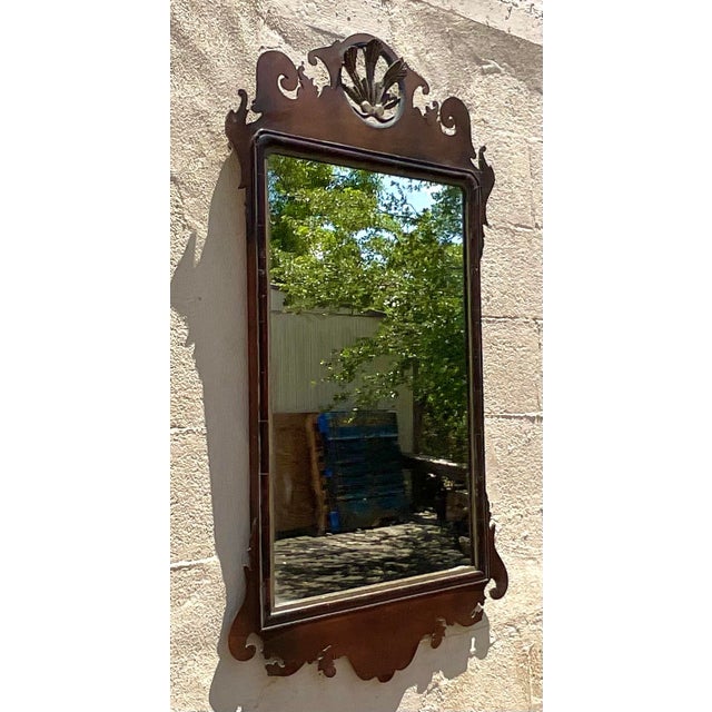 Vintage Regency Chippendale Feather Crown Lamp For Sale In West Palm - Image 6 of 6