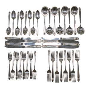 1930s Danish Princess Flatware - Estate Service for Eight- 40 Pieces
