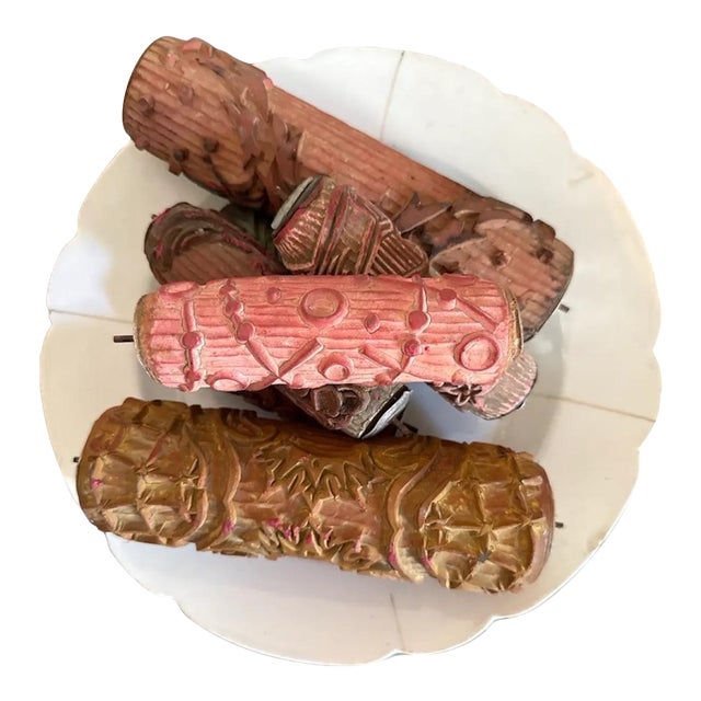 Group of 7 Antique German Foam Rollers For Sale