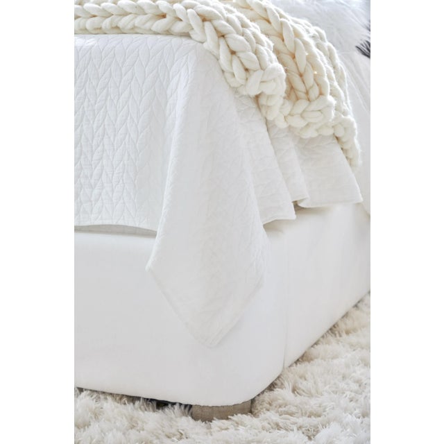 2020s Balboa White Upholstered Bed, California King For Sale - Image 5 of 12