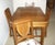 Early 20th Century Solid Oak Dining Table With Stored Table Leaf For Sale In Charlotte - Image 6 of 9