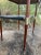 1950s Mid Century Modern Slate + Wood Side Table | Glass Top Cover + Brass Hardware For Sale - Image 5 of 12