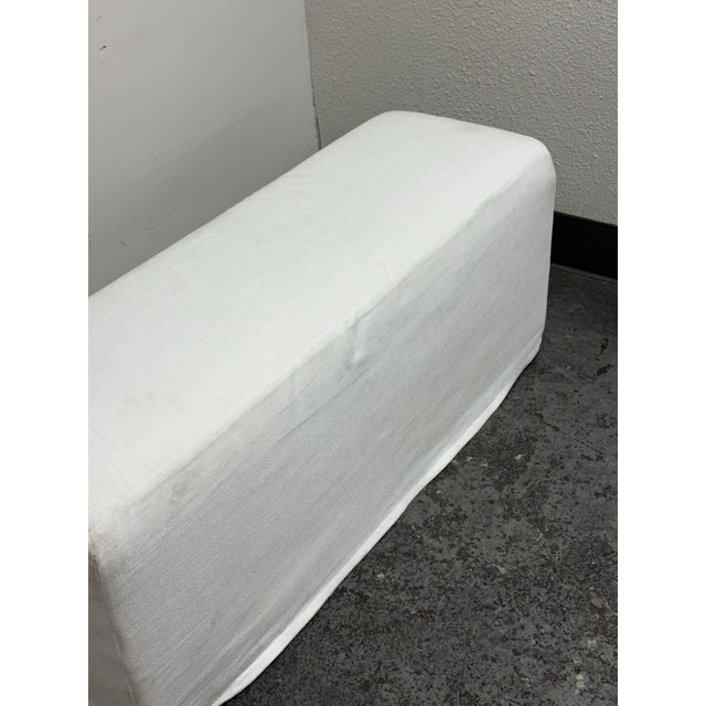 2020s Bespoke Woven Chenille Dining Bench For Sale - Image 5 of 12
