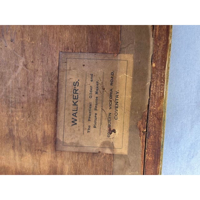 Wood Antique English Chinoiserie Tinsel Painting For Sale - Image 7 of 7
