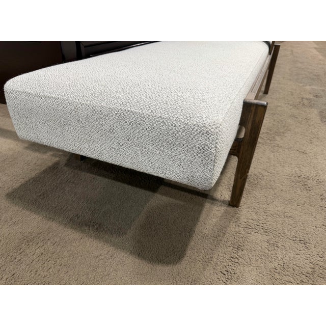 Mid-Century Modern Four Hands "Fawkes" Bench With Slider Tray For Sale - Image 3 of 6