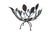 Vintage hand-forged metal centerpiece bowl featuring an organic branching leaf form design with a dark patinated finish....
