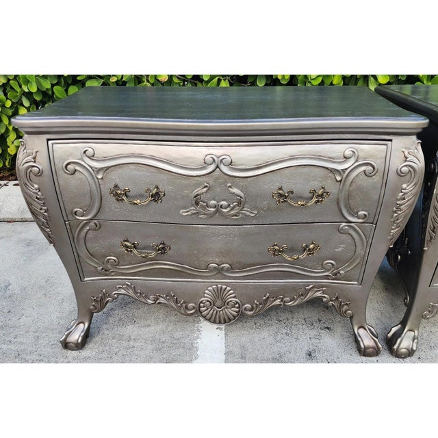 1980s Vintage Baroque Rococo Chests Bombay Pair For Sale - Image 5 of 18