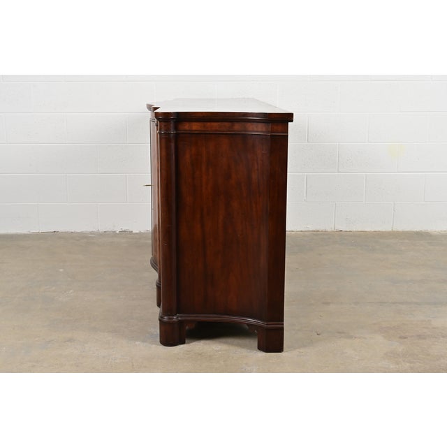 Baker Furniture Georgian Inlaid Flame Mahogany Sideboard or Bar Cabinet For Sale - Image 12 of 14