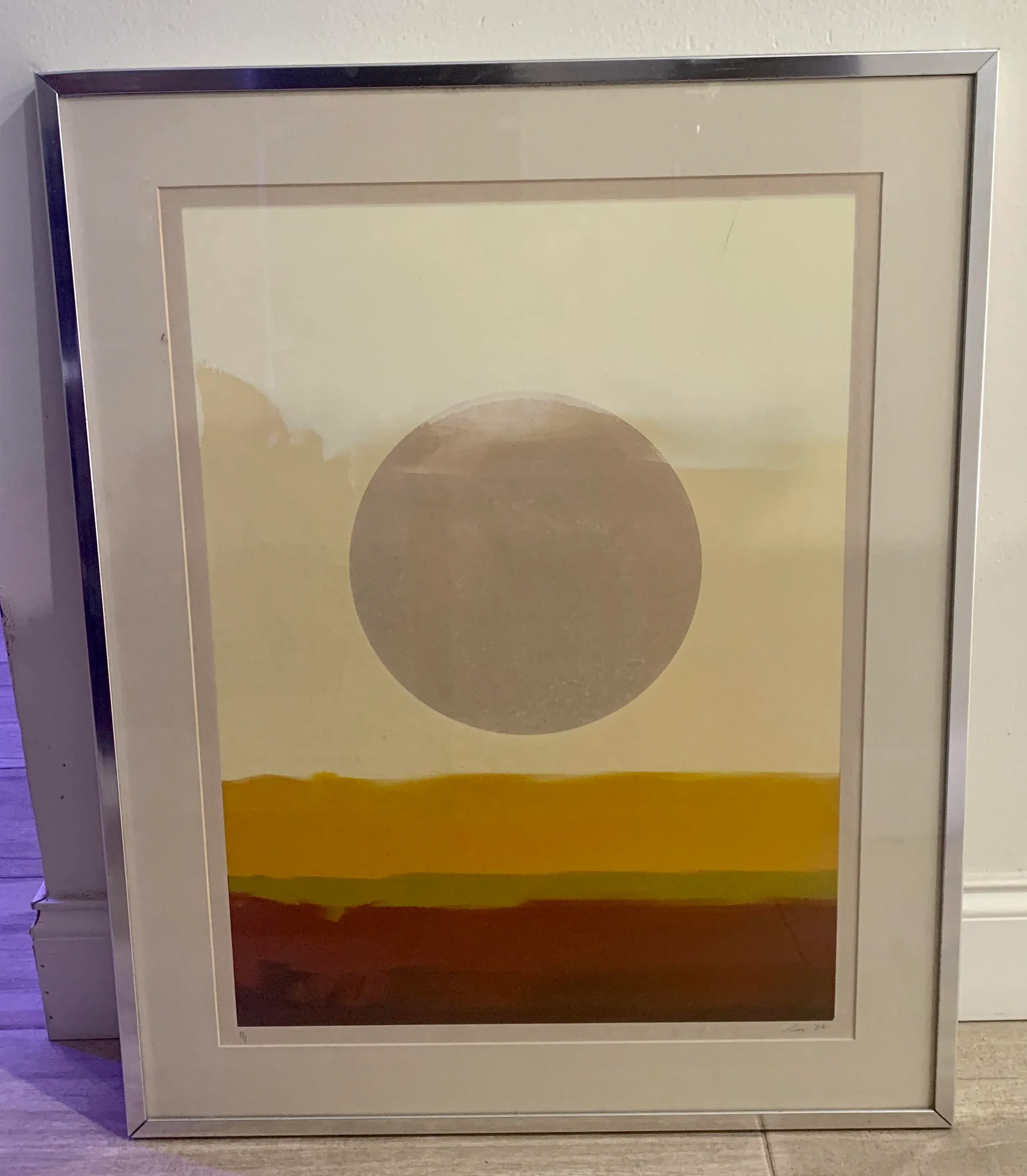 Vintage 1976 Sunrise Abstract Art - Numbered 1/1 Signed | Chairish