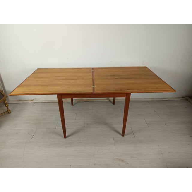 Scandinavian Extendable Square Teak Table, 1960s For Sale - Image 6 of 18