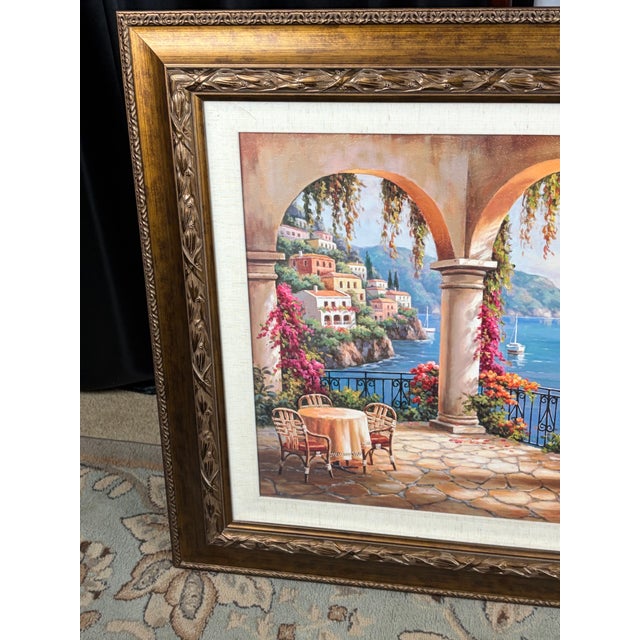 Large Sung Kim Mediterranean Coast Textured Art Prints - A Pair 33" X 39" For Sale In Phoenix - Image 6 of 8