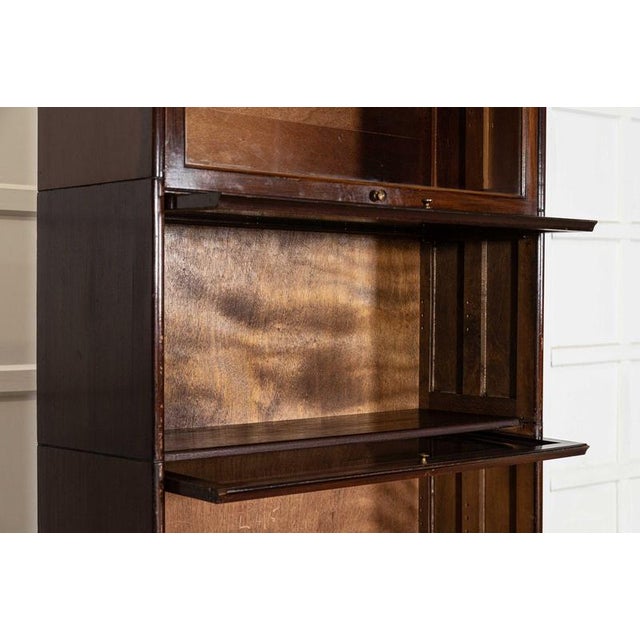 Large Gunn Mahogany Glazed Sectional Bookcase, 1900 For Sale - Image 12 of 18