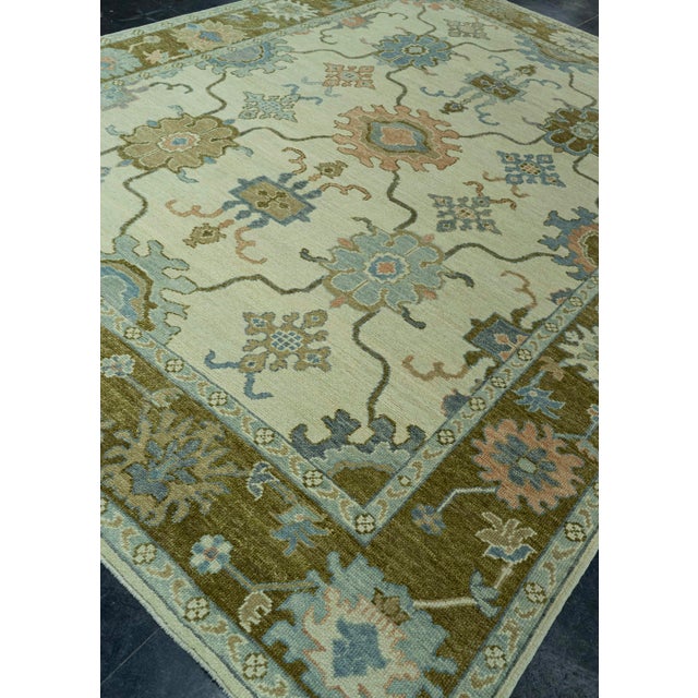 Early 21st Century Turkish Oushak Rug 9' x 12'3" #20133 For Sale - Image 5 of 8