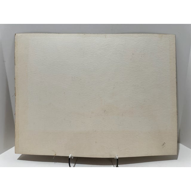 Henry Emil Salloch Original Watercolor on Paper Rural Homestead, 1950. For Sale In Atlanta - Image 6 of 7