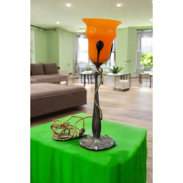 1920s Art Deco Table Lamp in Mint by Paul Follot, 1920s For Sale - Image 5 of 12