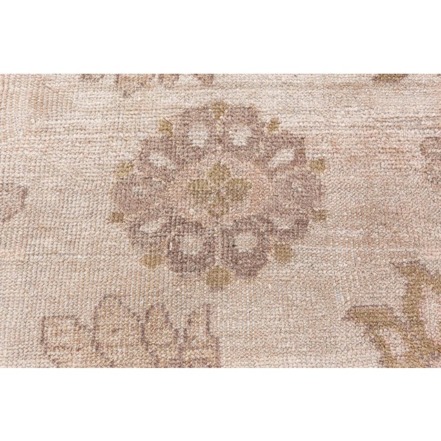 Tan Antique Persian Sultanabad Tan, Taupe and Brown Handwoven Wool Rug For Sale - Image 8 of 9