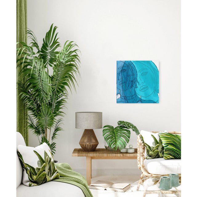 Blue "Untitled (Like a Dream Iv)" Original Artwork by Hilary Bond For Sale - Image 8 of 10