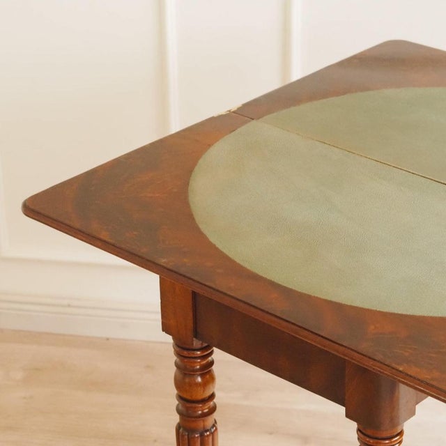 Antique French Mahogany Folding Game Table For Sale - Image 13 of 17