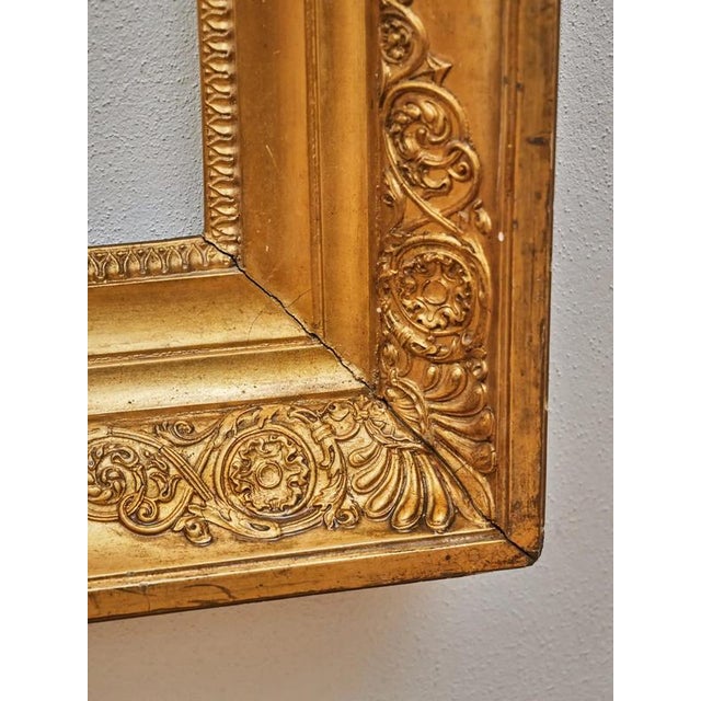 Antique Biedermeier Gilded Picture Frame For Sale - Image 10 of 10