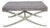 Contemporary Modern Brushed Chrome Frame X-Form Purple Tufted Bench Ottoman For Sale