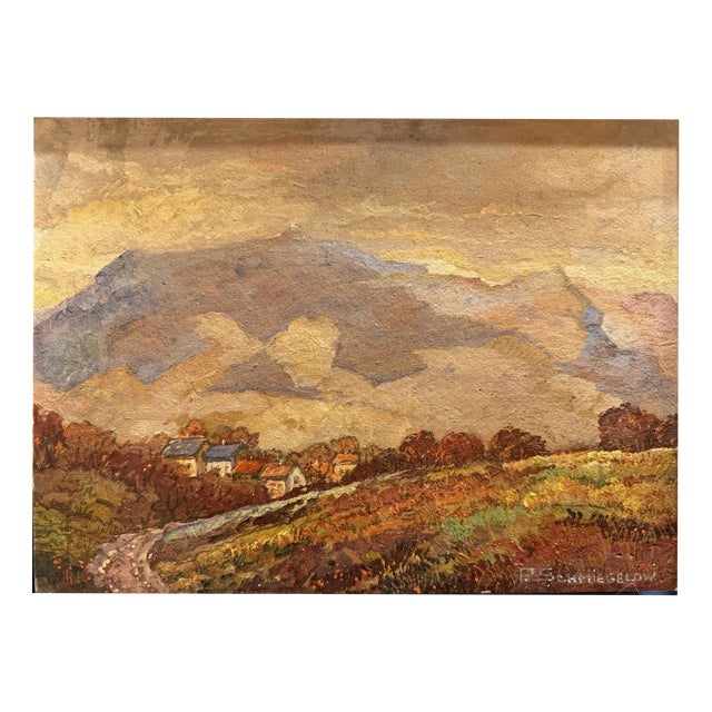 Pedro Schmiegelow, Wasserkuppe Rhön Abstroda Autumn, Oil Painting on Canvas For Sale