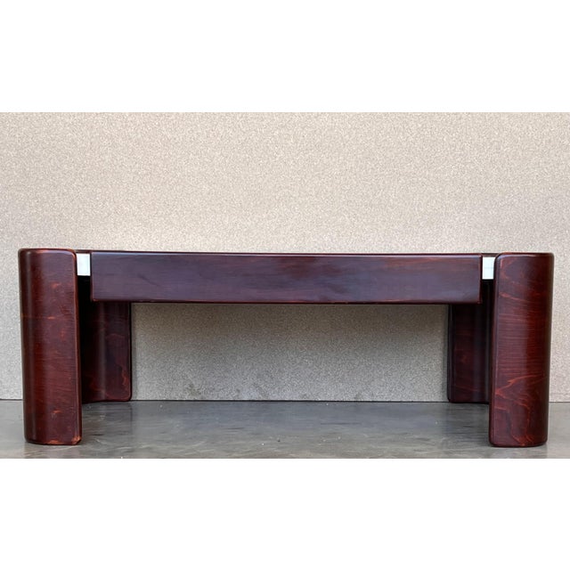 Mid-Century Modern Rectangular Table with Curved Legs and White Top For Sale - Image 17 of 18