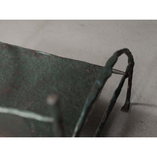 Handcrafted Hammered Wrought Iron Lounge Chair, France, 1960s For Sale - Image 17 of 18