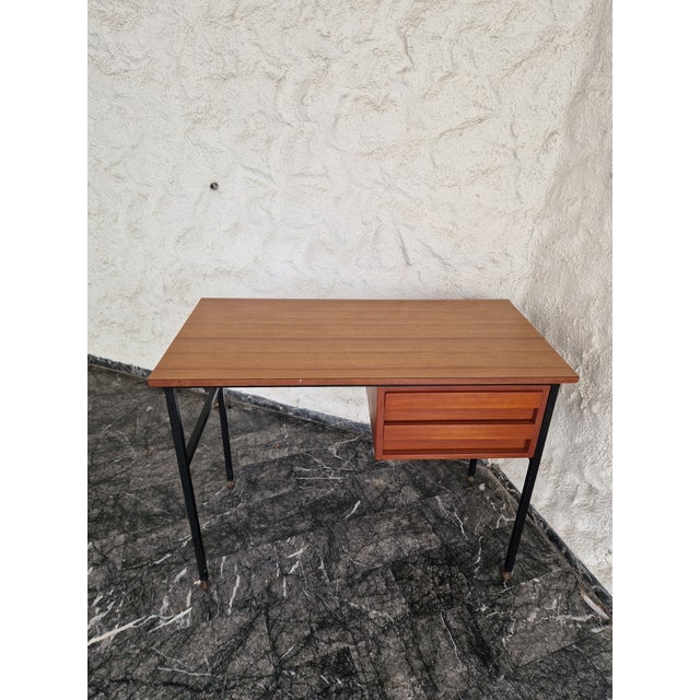Mid-Century Teak and Formica Desk, 1960s For Sale - Image 10 of 18
